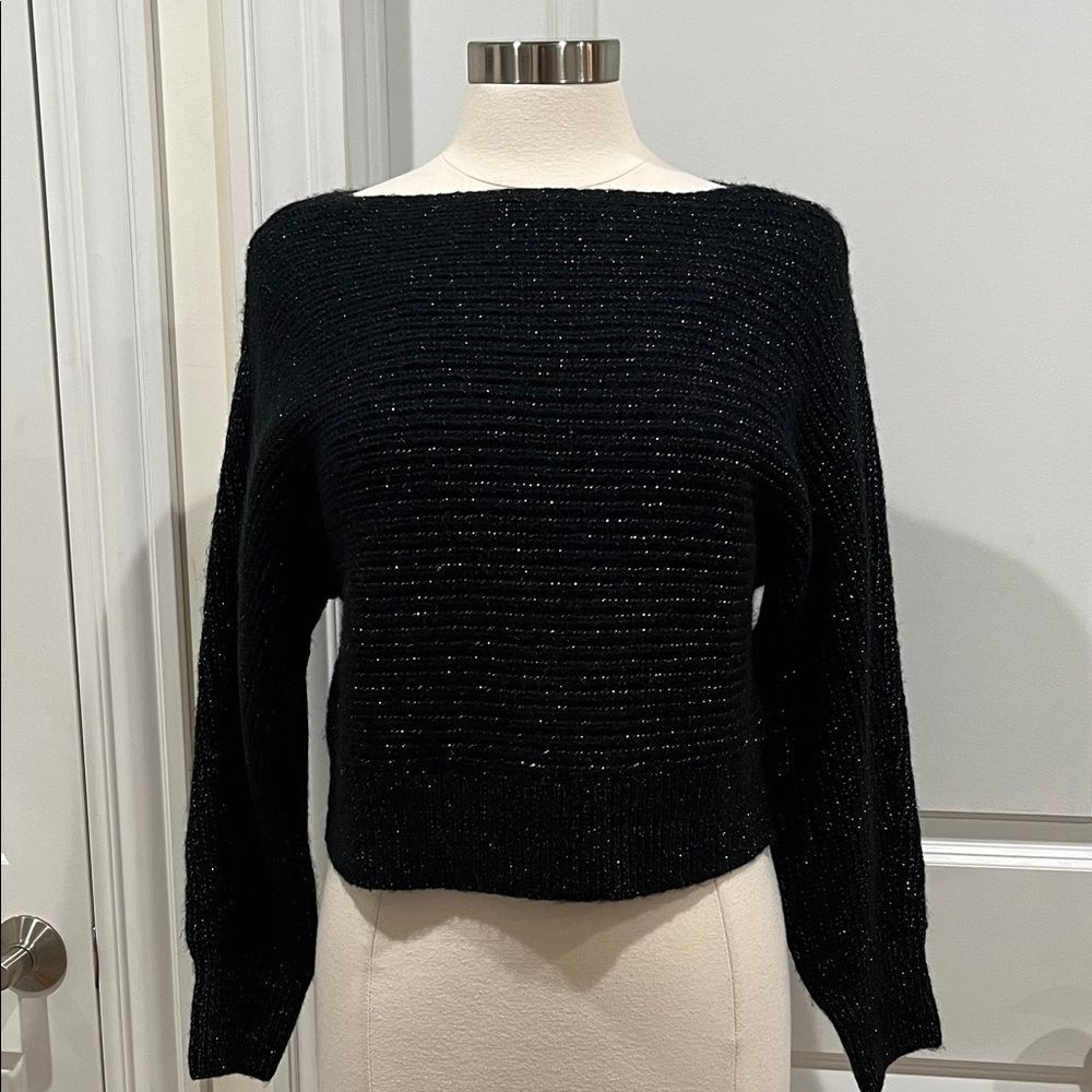 New! Abercrombie & Fitch Black Sweater w/ Metallic threading Size‎ XS NWT - Picture 2 of 12